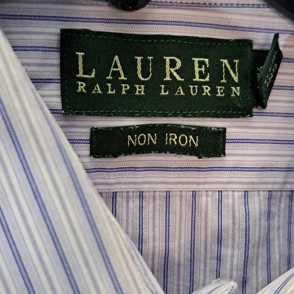 Ralph Lauren Men's Lavender Striped Shirt 17.5 - Picture 3 of 6